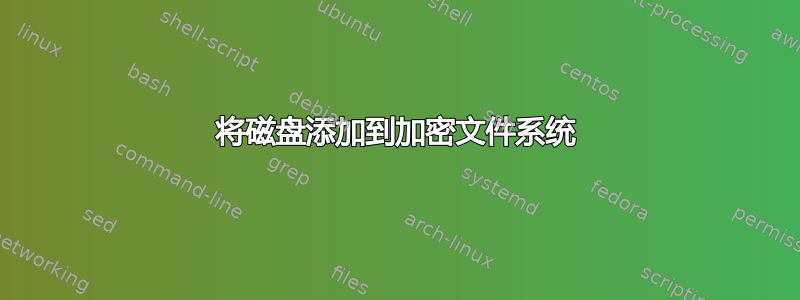 将磁盘添加到加密文件系统