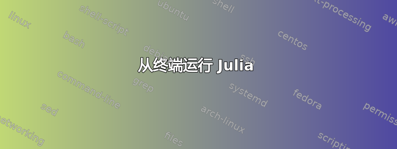 从终端运行 Julia