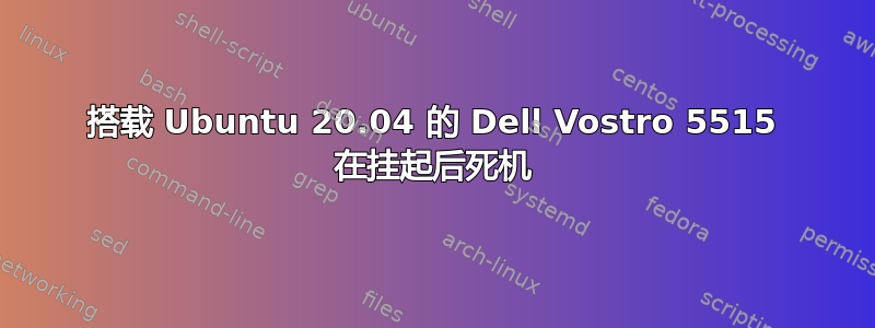 搭载 Ubuntu 20.04 的 Dell Vostro 5515 在挂起后死机