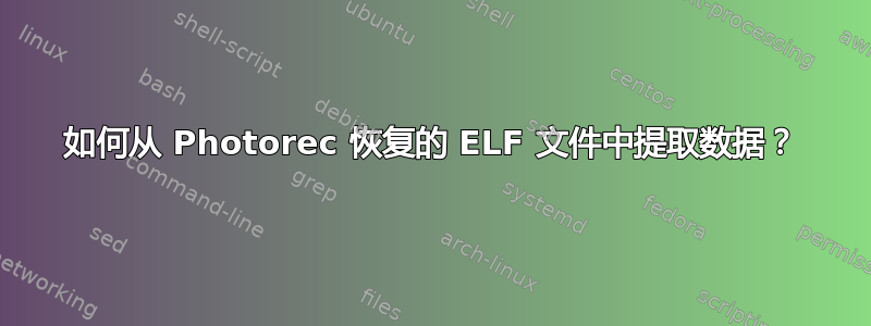 如何从 Photorec 恢复的 ELF 文件中提取数据？