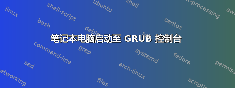 笔记本电脑启动至 GRUB 控制台