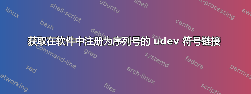 获取在软件中注册为序列号的 udev 符号链接