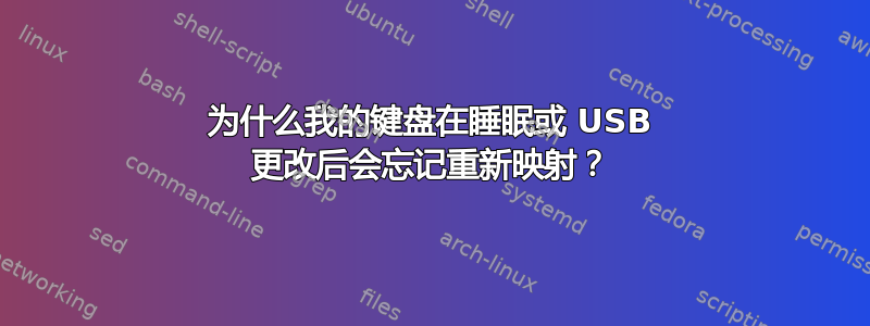 为什么我的键盘在睡眠或 USB 更改后会忘记重新映射？