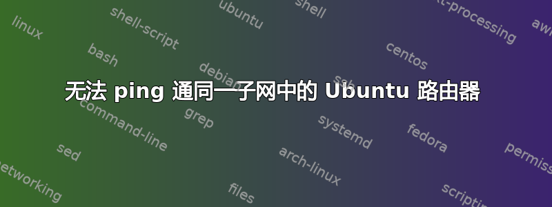 无法 ping 通同一子网中的 Ubuntu 路由器