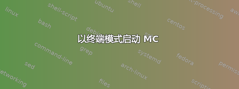 以终端模式启动 MC