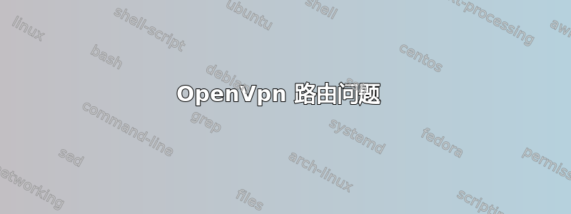 OpenVpn 路由问题 