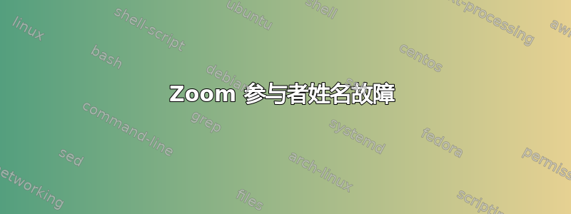 Zoom 参与者姓名故障