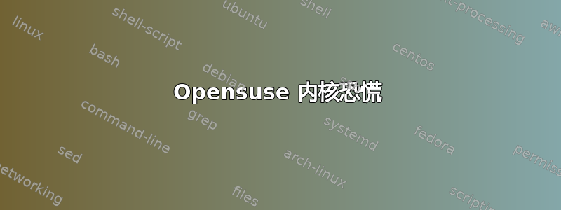 Opensuse 内核恐慌