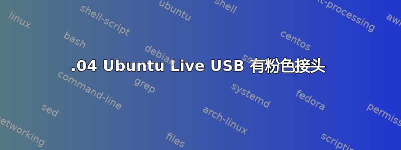 22.04 Ubuntu Live USB 有粉色接头