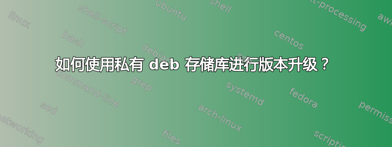 如何使用私有 deb 存储库进行版本升级？