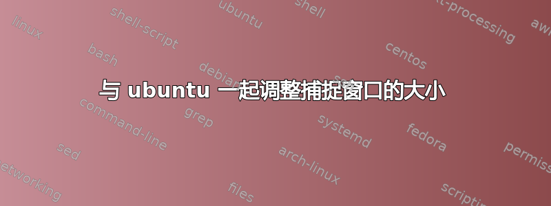 与 ubuntu 一起调整捕捉窗口的大小