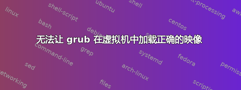 无法让 grub 在虚拟机中加载正确的映像