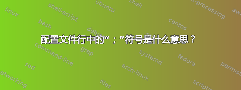 配置文件行中的“；”符号是什么意思？