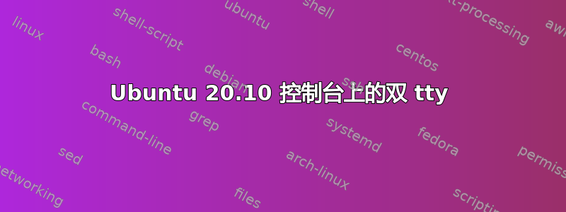 Ubuntu 20.10 控制台上的双 tty