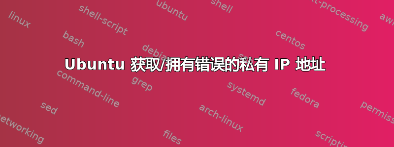 Ubuntu 获取/拥有错误的私有 IP 地址