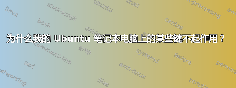 为什么我的 Ubuntu 笔记本电脑上的某些键不起作用？