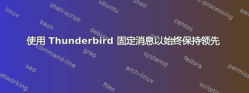 使用 Thunderbird 固定消息以始终保持领先