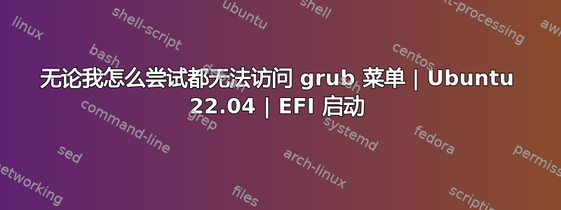 无论我怎么尝试都无法访问 grub 菜单 | Ubuntu 22.04 | EFI 启动