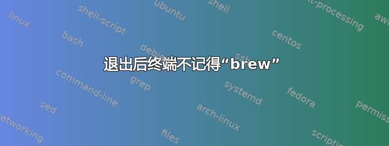 退出后终端不记得“brew”