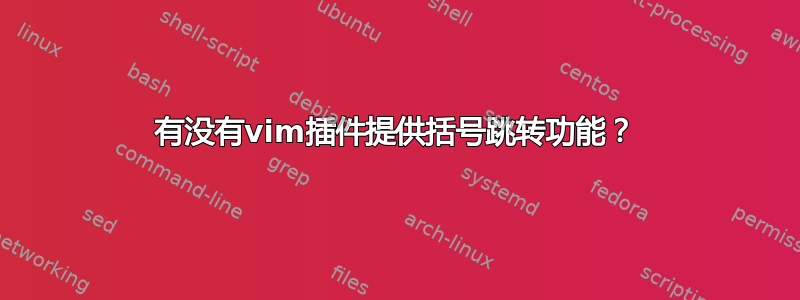 有没有vim插件提供括号跳转功能？