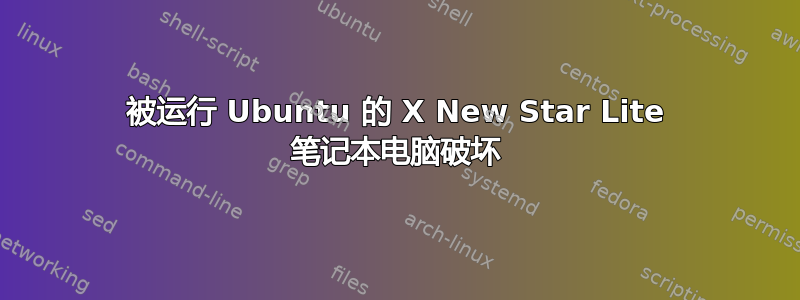 被运行 Ubuntu 的 X New Star Lite 笔记本电脑破坏