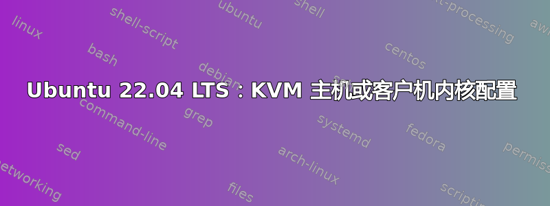 Ubuntu 22.04 LTS：KVM 主机或客户机内核配置