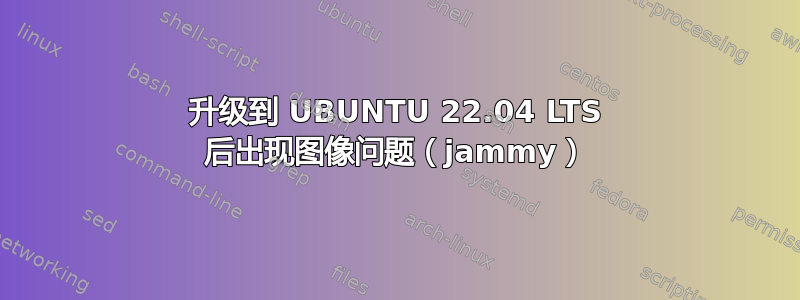 升级到 UBUNTU 22.04 LTS 后出现图像问题（jammy）