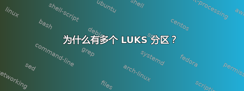 为什么有多个 LUKS 分区？