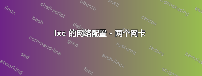 lxc 的网络配置 - 两个网卡