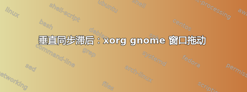 垂直同步滞后：xorg gnome 窗口拖动