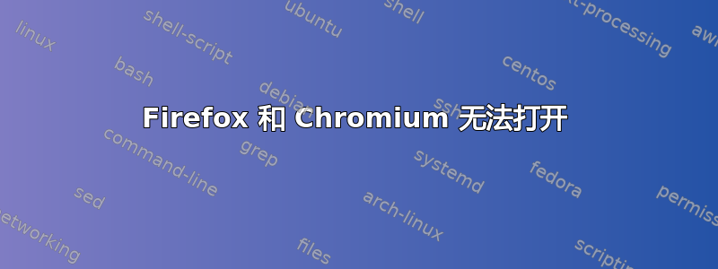 Firefox 和 Chromium 无法打开