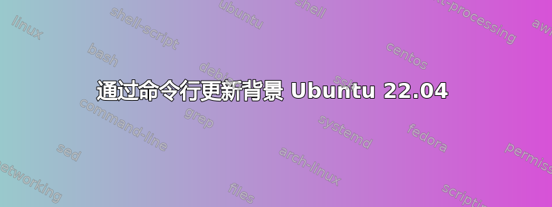 通过命令行更新背景 Ubuntu 22.04