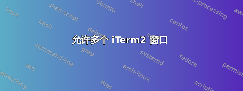 允许多个 iTerm2 窗口