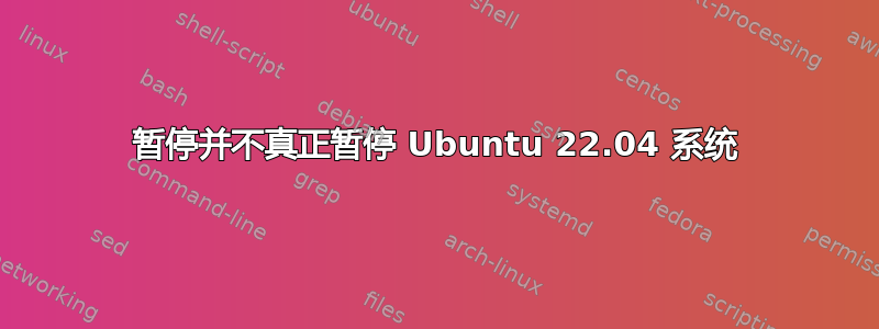 暂停并不真正暂停 Ubuntu 22.04 系统