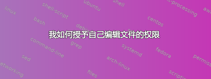 我如何授予自己编辑文件的权限