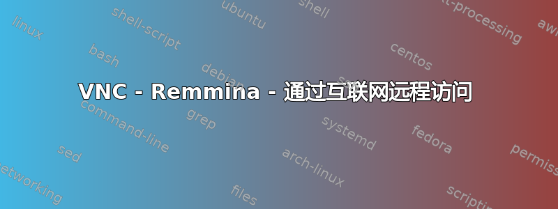 VNC - Remmina - 通过互联网远程访问