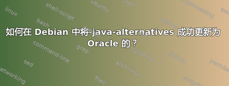 如何在 Debian 中将-java-alternatives 成功更新为 Oracle 的？