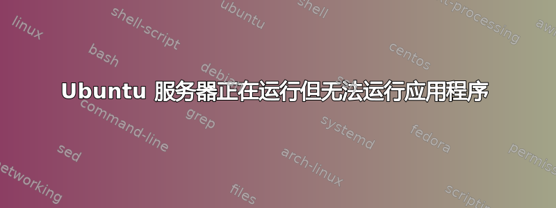 Ubuntu 服务器正在运行但无法运行应用程序