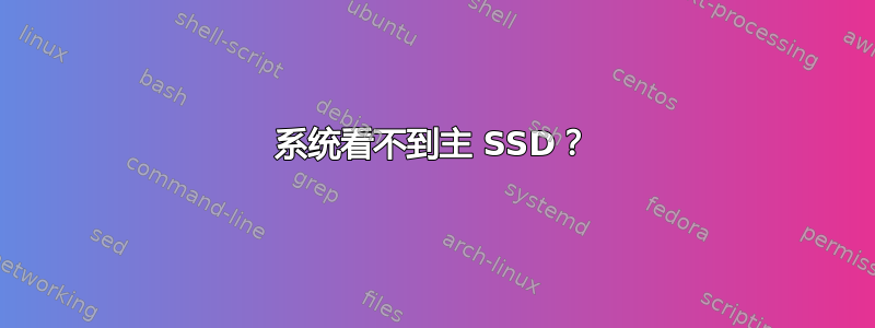 系统看不到主 SSD？