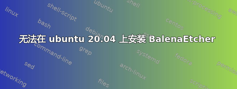 无法在 ubuntu 20.04 上安装 BalenaEtcher