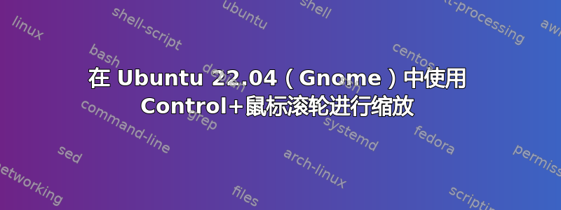 在 Ubuntu 22.04（Gnome）中使用 Control+鼠标滚轮进行缩放