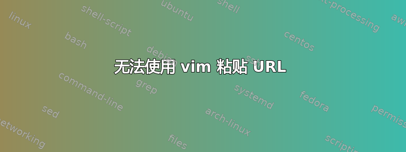 无法使用 vim 粘贴 URL