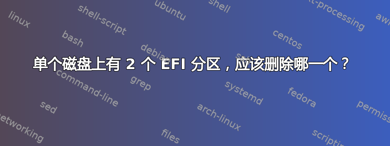 单个磁盘上有 2 个 EFI 分区，应该删除哪一个？