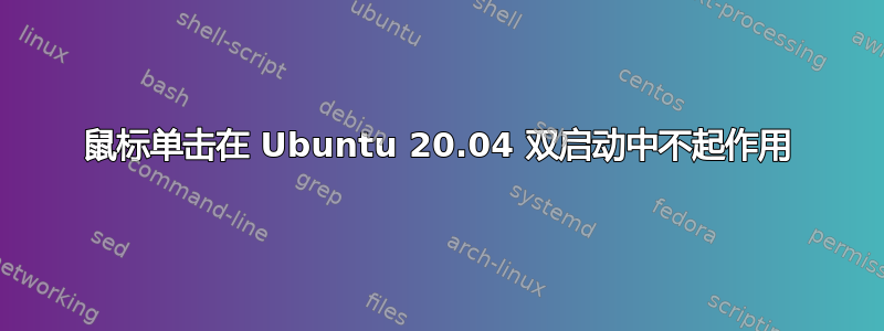 鼠标单击在 Ubuntu 20.04 双启动中不起作用