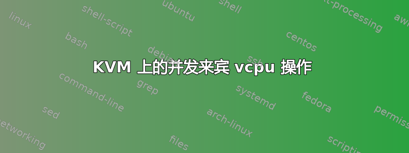 KVM 上的并发来宾 vcpu 操作