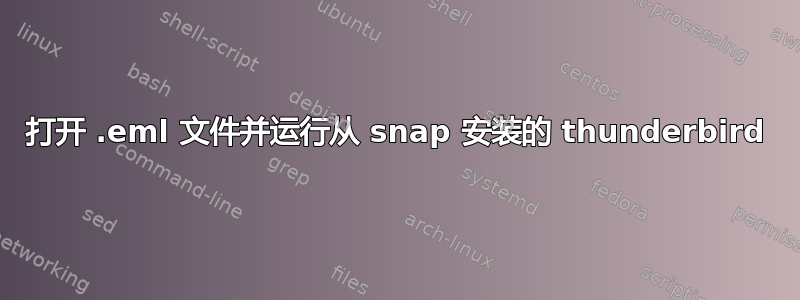 打开 .eml 文件并运行从 snap 安装的 thunderbird