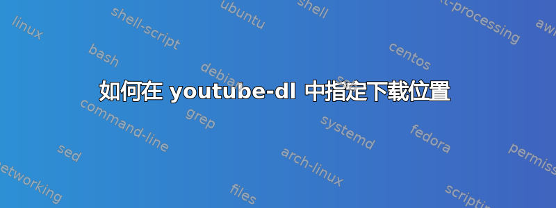 如何在 youtube-dl 中指定下载位置