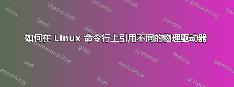 如何在 Linux 命令行上引用不同的物理驱动器