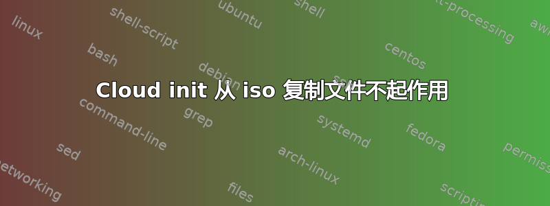 Cloud init 从 iso 复制文件不起作用