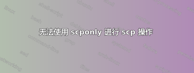 无法使用 scponly 进行 scp 操作